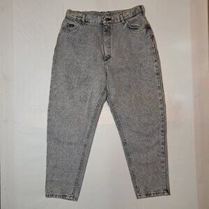 LEE Riders Jeans Women's Size 18 PET. Gray Denim High Rise‎ Tapered USA made